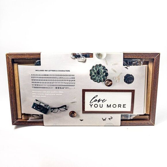 New Letterboard 14”x7”x1.5” 180 Characters Black on White by New View - Picture 3 of 9